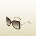 Gucci Large Square Frame Sunglasses (Womens)