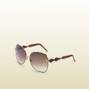 Gucci Medium Oval Frame Sunglasses (Womens)