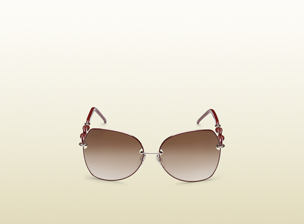 Gucci Medium Oval Frame Sunglasses Front View (Womens)