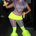 Nicki Minaj Neon Skirt Purple Hair